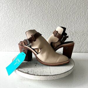 Lane HIGH NOON Cowboy Booties Putty Western Cowgirl Ankle Boots Sandals Womens 7